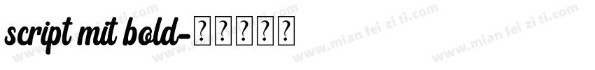 script mit bold字体转换